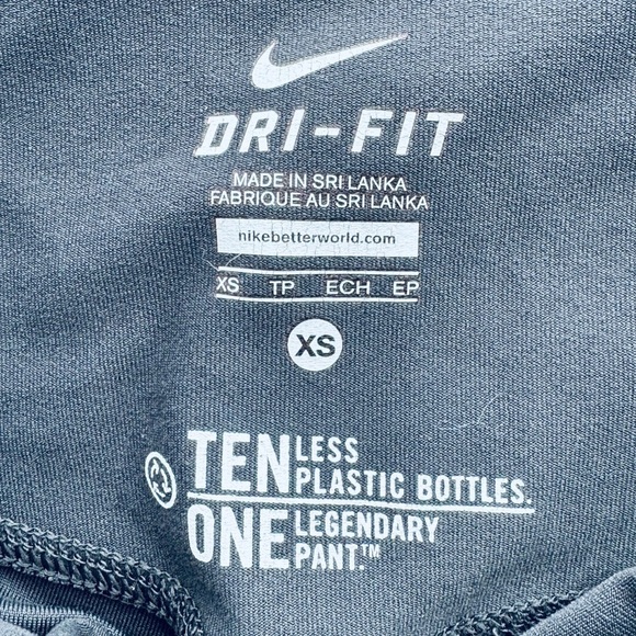 NIKE DRI-FIT Blue Athletic Leggings Gray - Picture 7 of 8